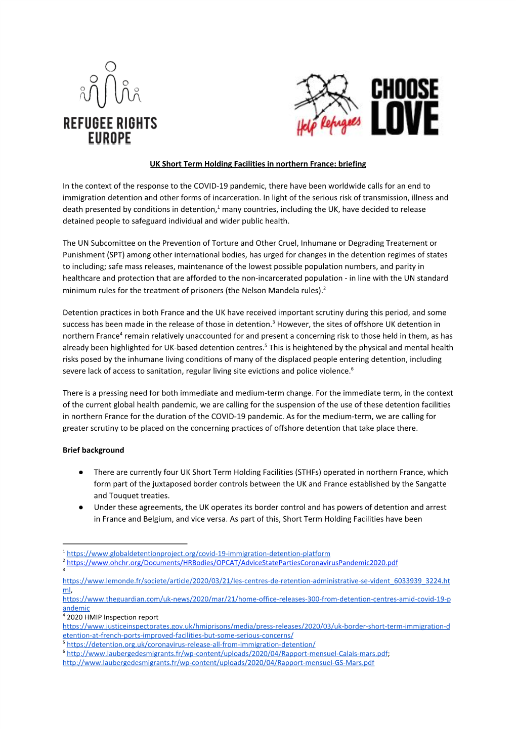 UK Short Term Holding Facilities in Northern France: Briefing