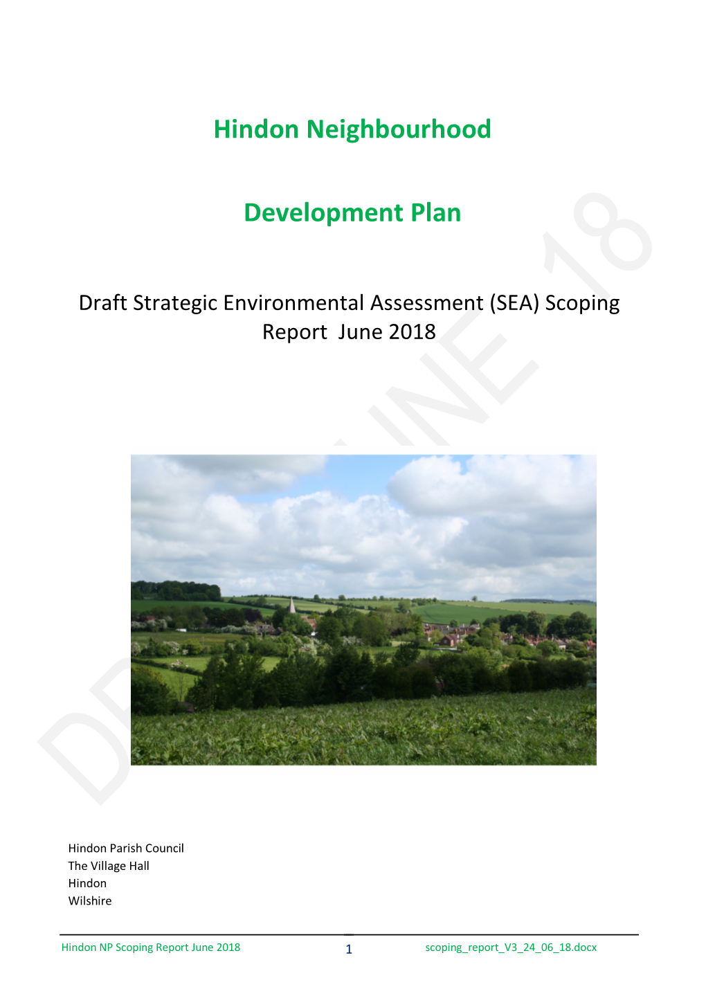 Hindon Neighbourhood Development Plan Draft