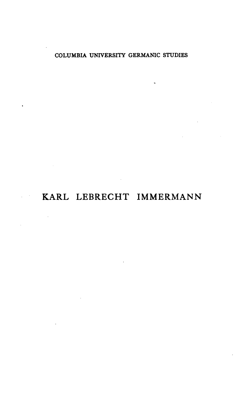 Karl Lebrecht Immermann