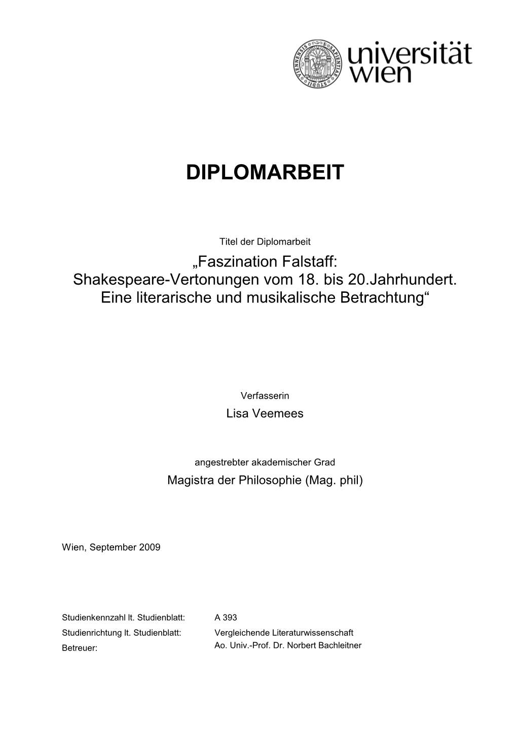 Diplomarbeit