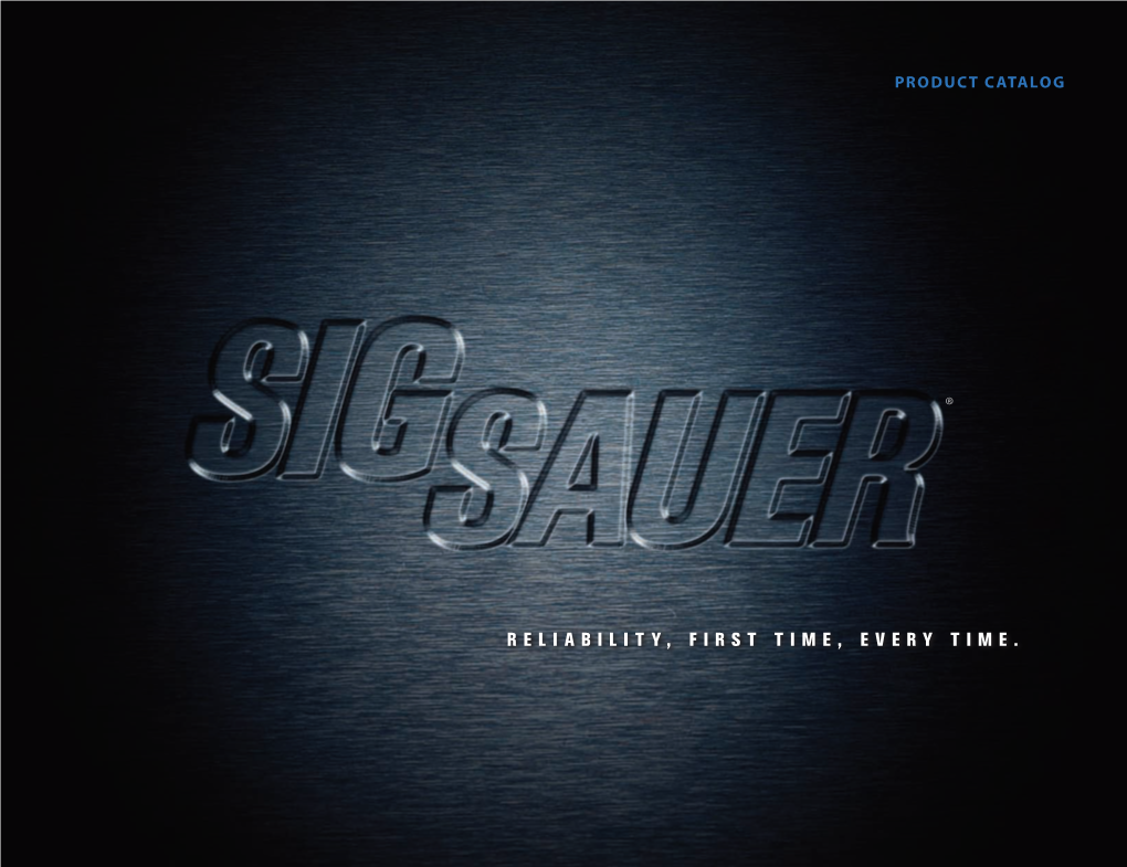 2008 SIG Sauer Product Catalog