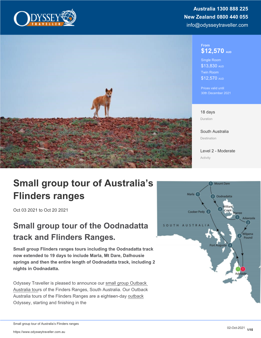 Flinders Range | Outback Australia Tour for Seniors