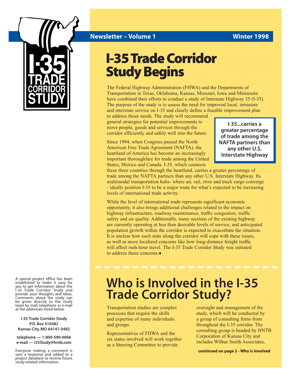 I-35 Trade Corridor Study Begins