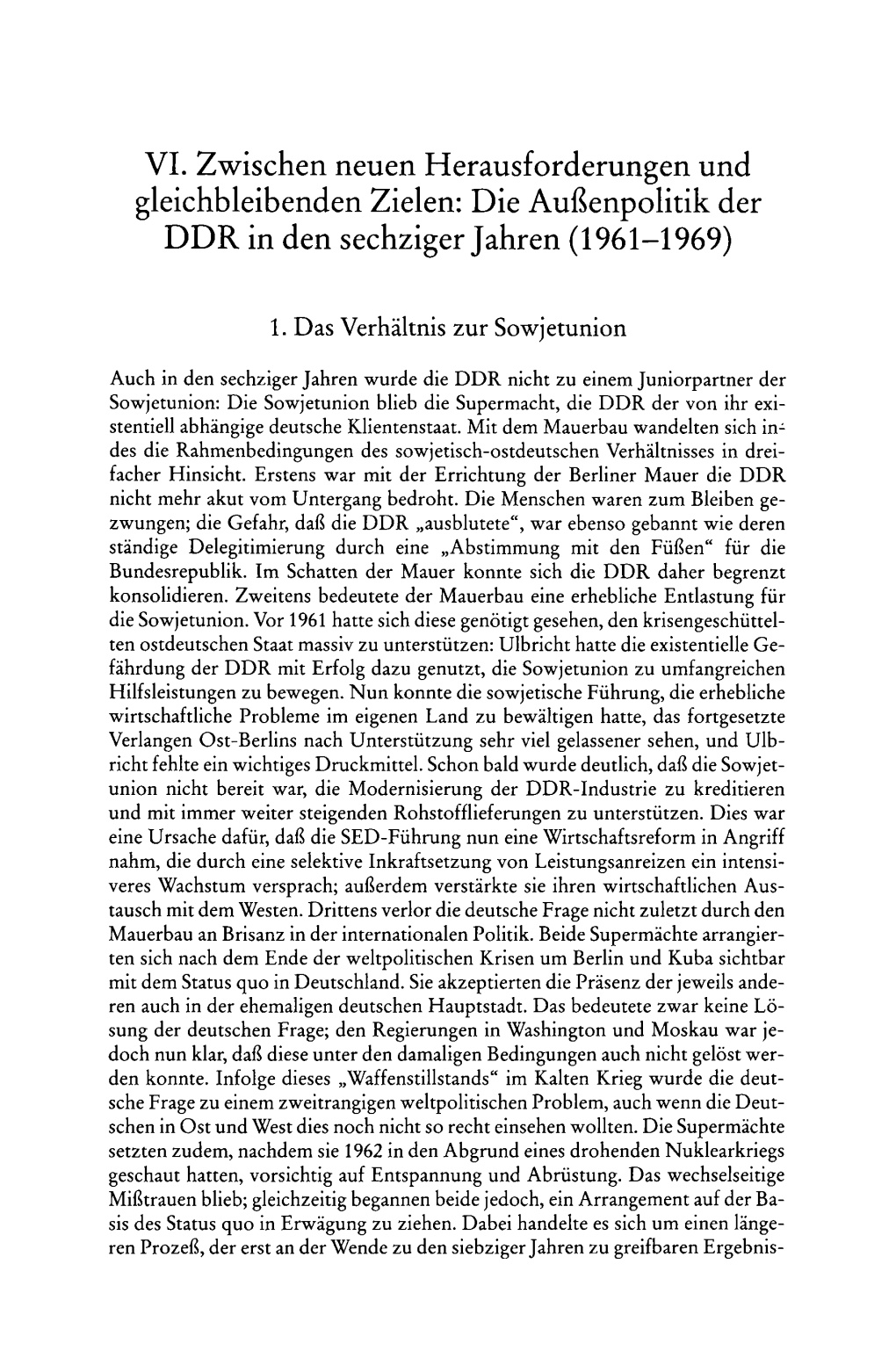 Die Außenpolitik Der DDR in Den Sechziger Jahren (1961-1969)