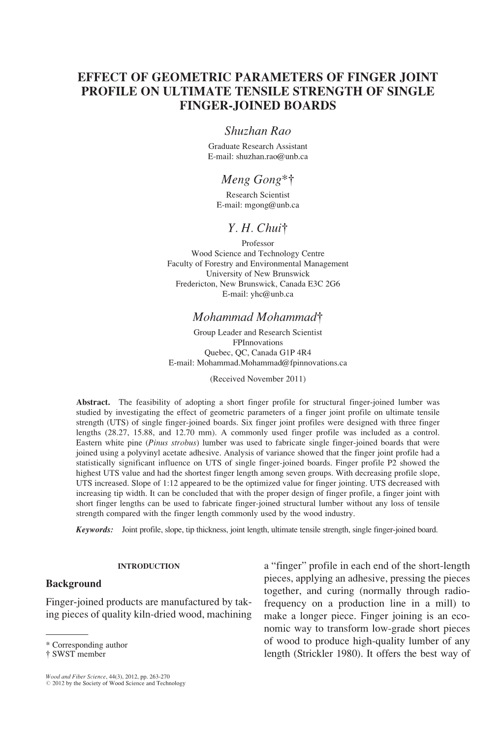 Effect of Geometric Parameters of Finger Joint