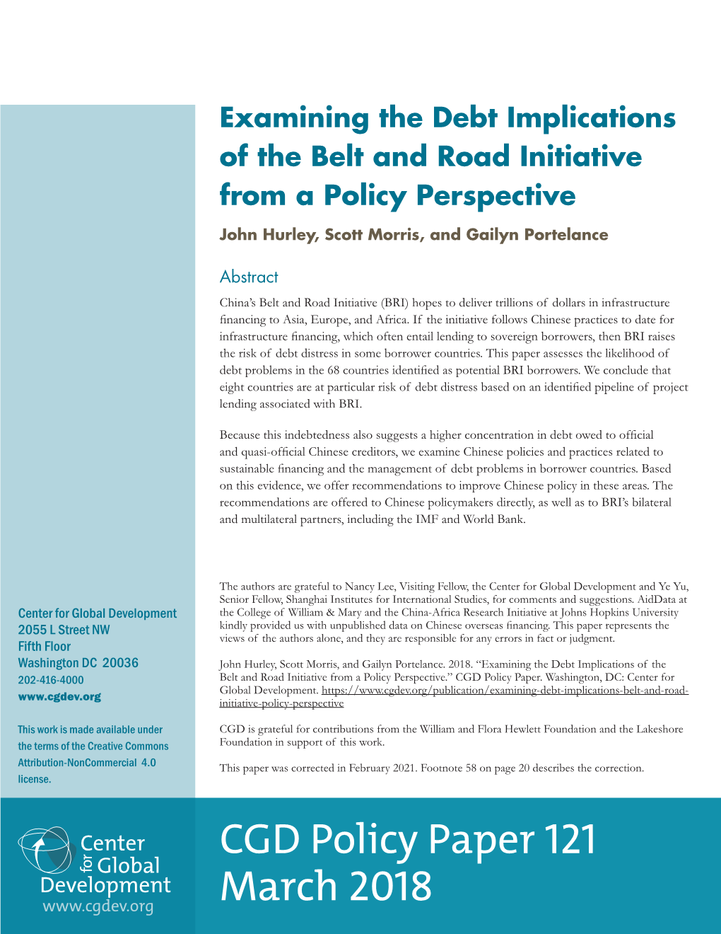 Examining the Debt Implications of the Belt and Road Initiative from a Policy Perspective