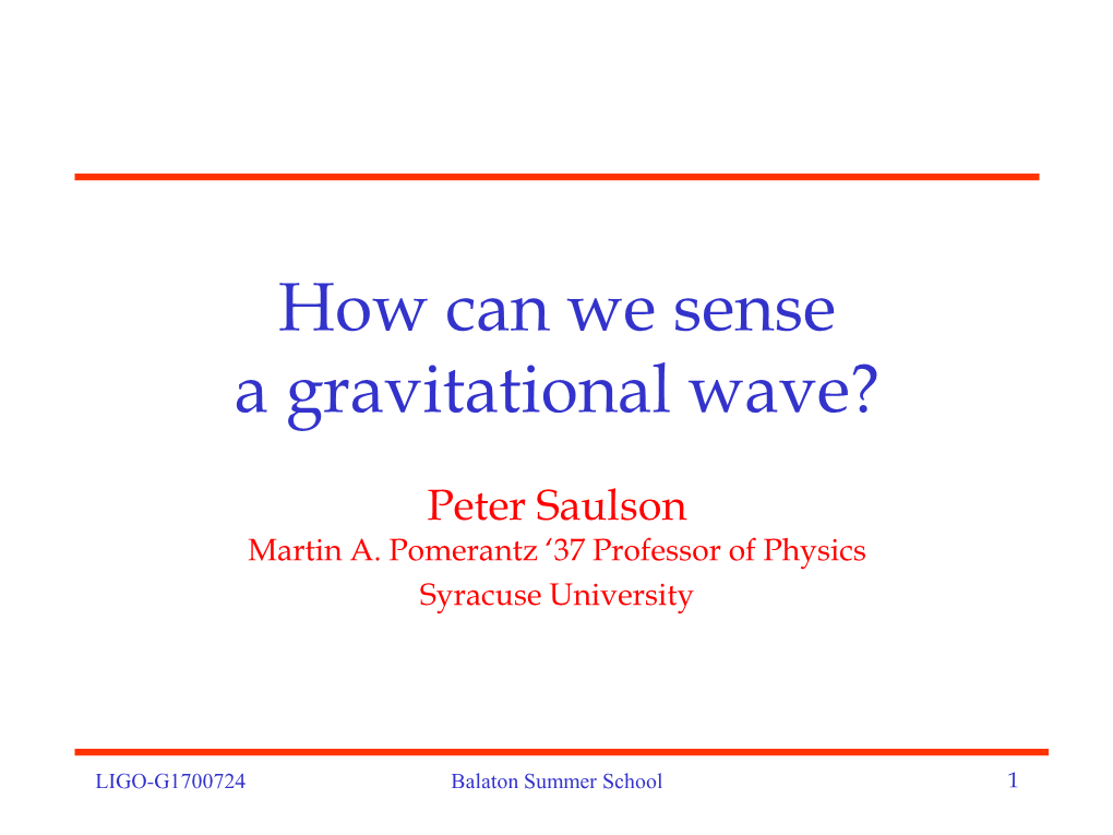 Gravitational Wave Detection #2