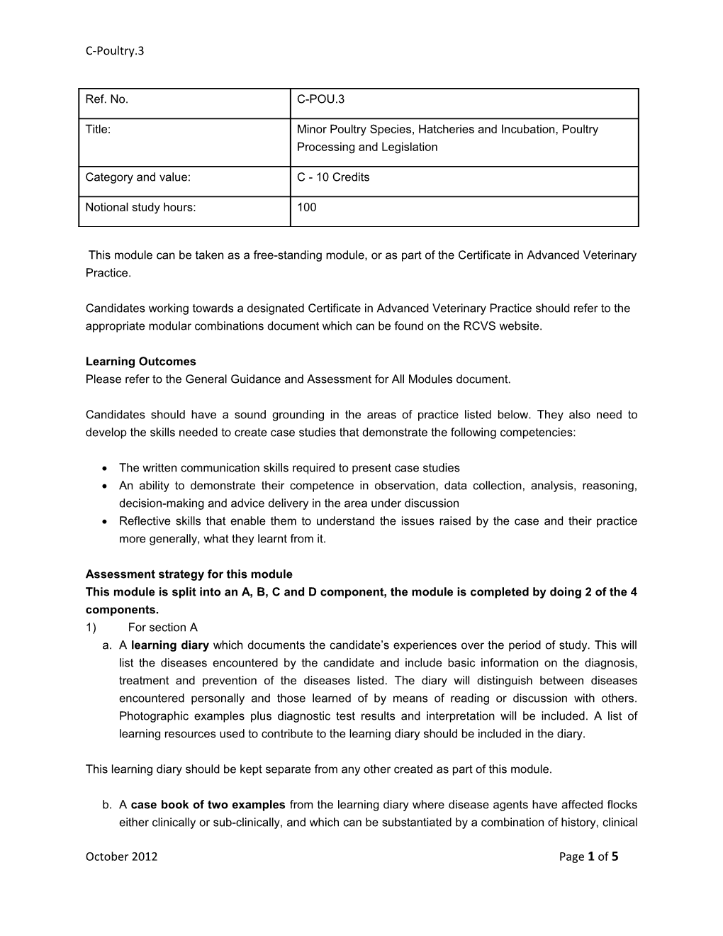 This Module Can Be Taken As a Free-Standing Module, Or As Part of the Certificate in Advanced