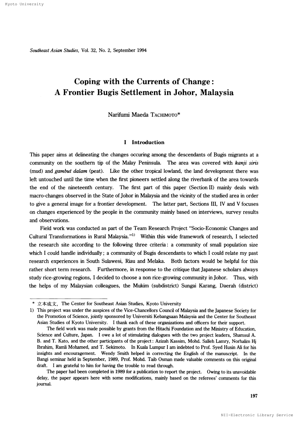 Coping with the Currentsof Change