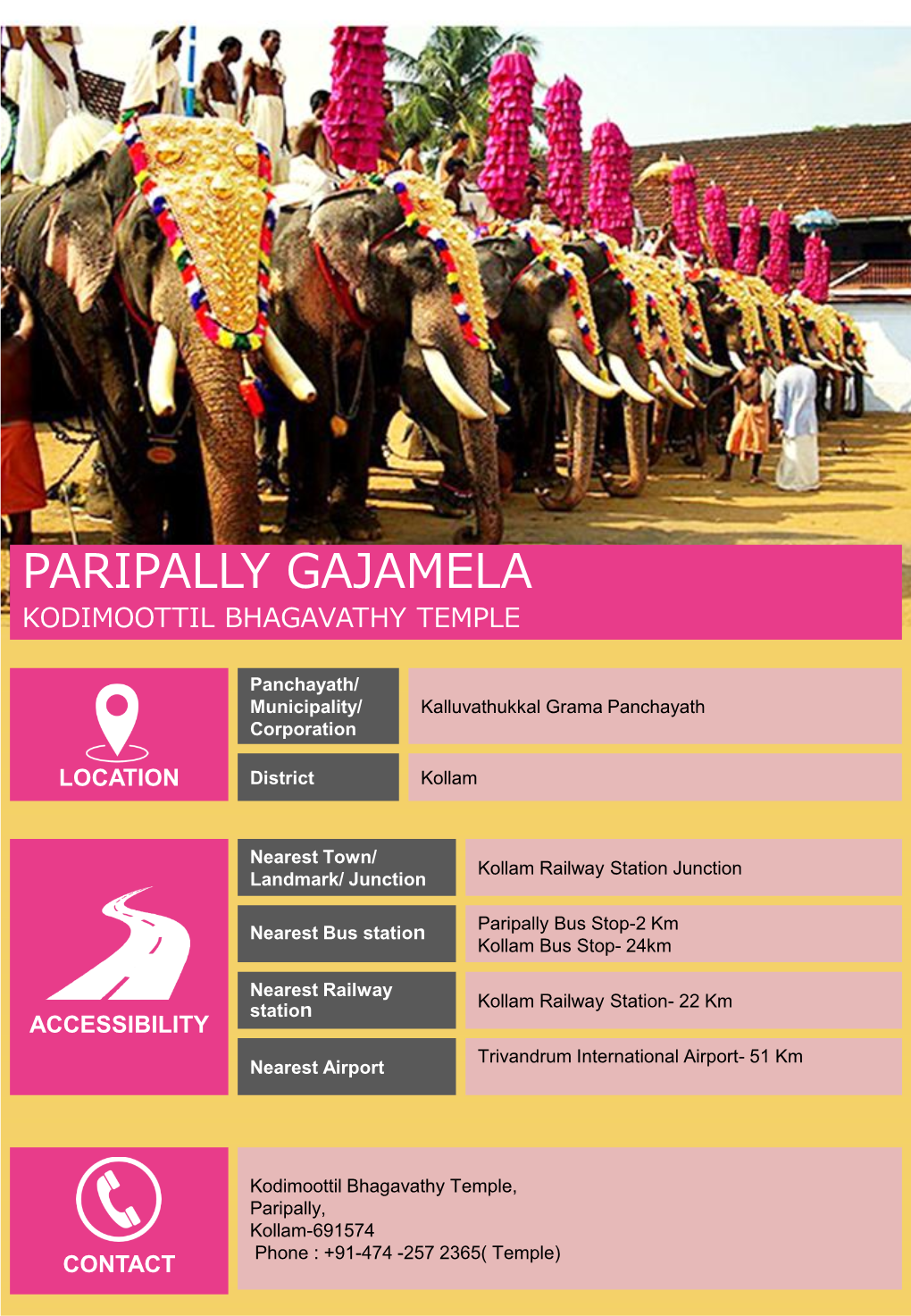 Paripally Gajamela Kodimoottil Bhagavathy Temple