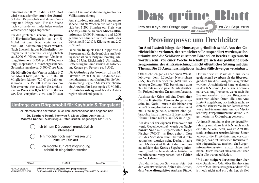 Das Grüne Blatt Grüne Das