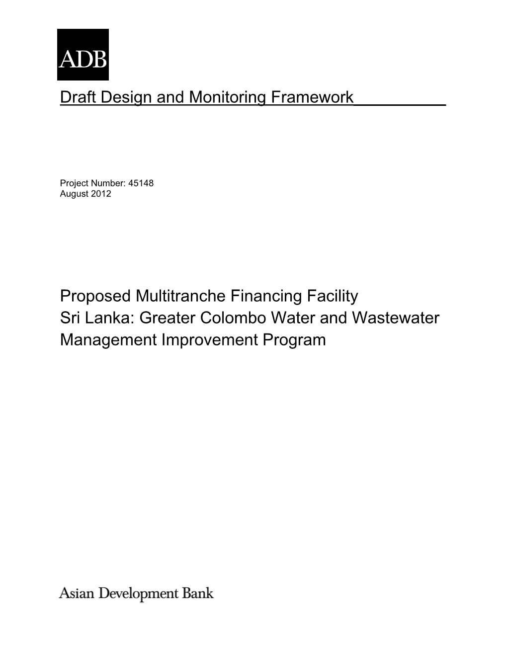Sri Lanka: Greater Colombo Water and Wastewater Management Improvement Program