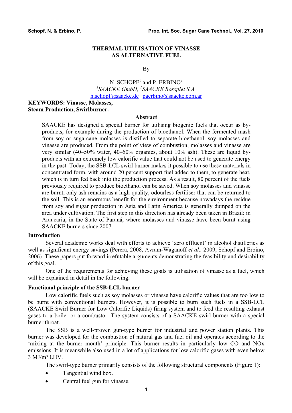 Thermal Utilisation of Vinasse As Alternative Fuel