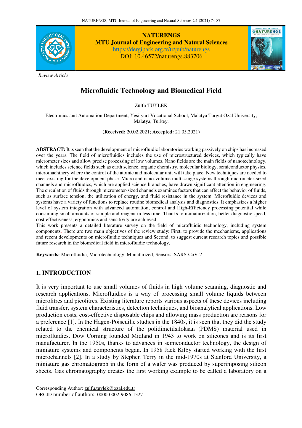 Microfluidic Technology and Biomedical Field