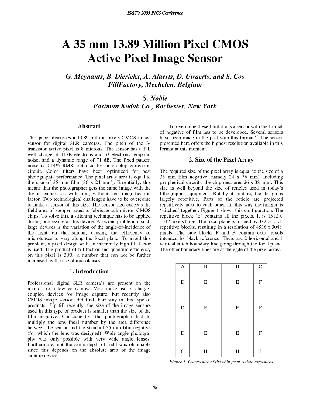 A 35Mm 13.89 Million Pixel CMOS Active Pixel Image Sensor