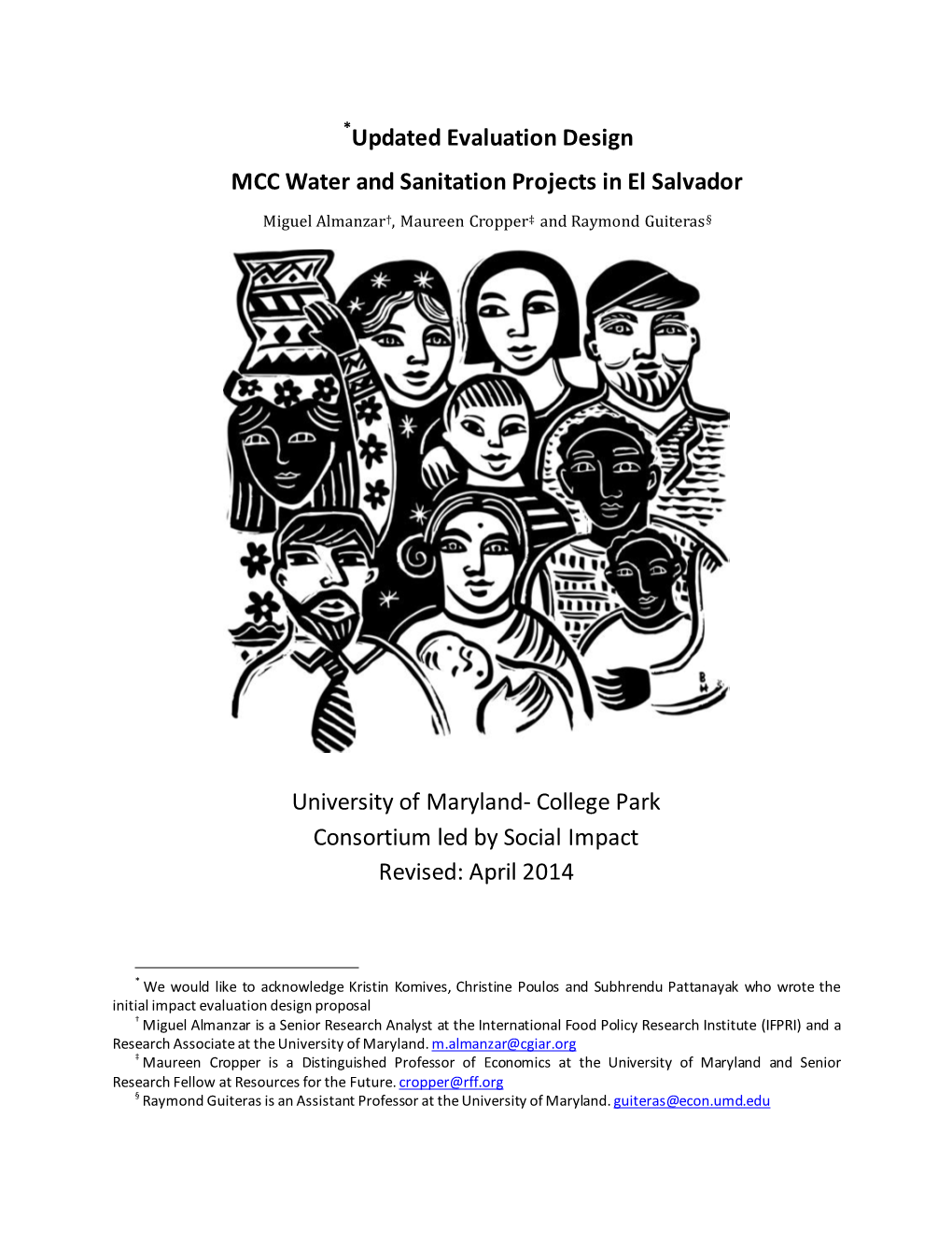 MCC Water and Sanitation Projects in El Salvador Miguel Almanzar†, Maureen Cropper‡ and Raymond Guiteras§