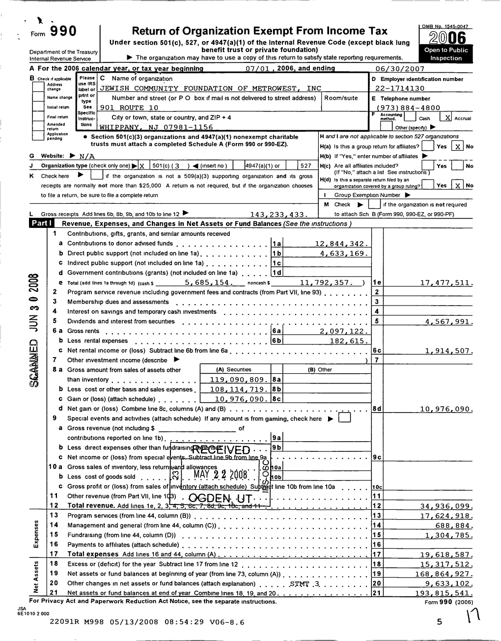 Return of Organization Exempt from Income