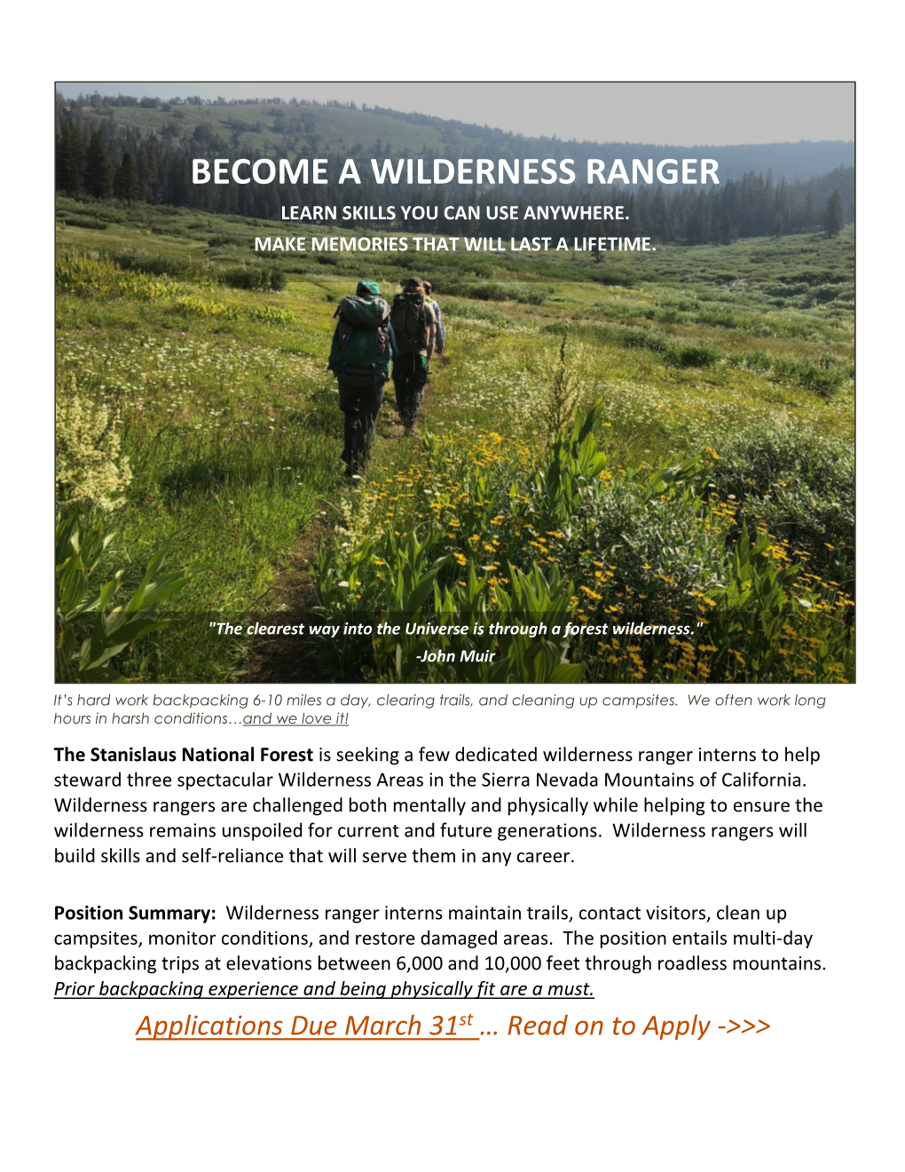 Become a Wilderness Ranger Learn Skills You Can Use Anywhere