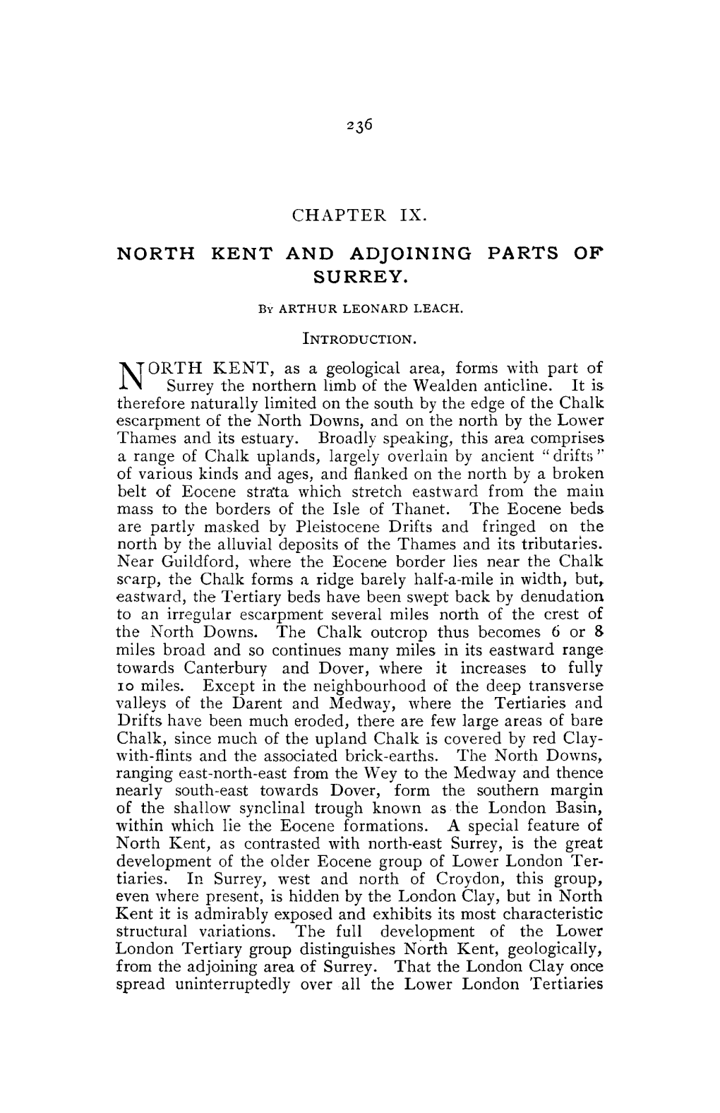 Chapter IX. North Kent and Adjoining Parts of Surrey