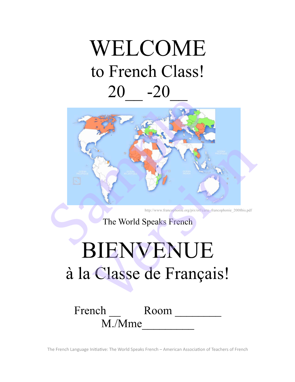 Welcome Bienvenue