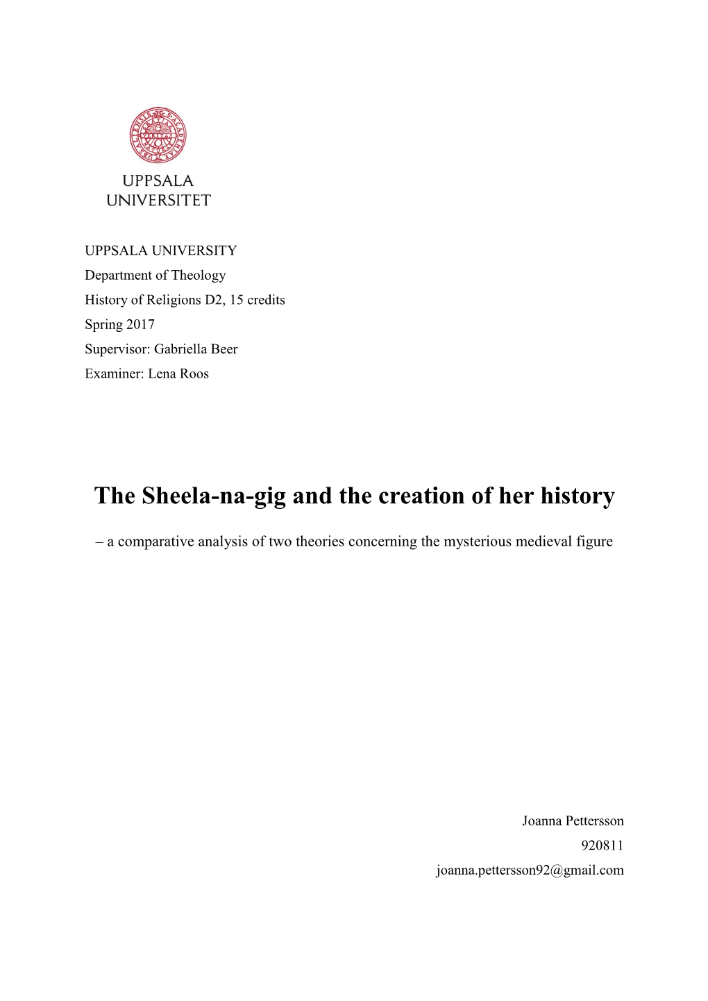 The Sheela-Na-Gig and the Creation of Her History