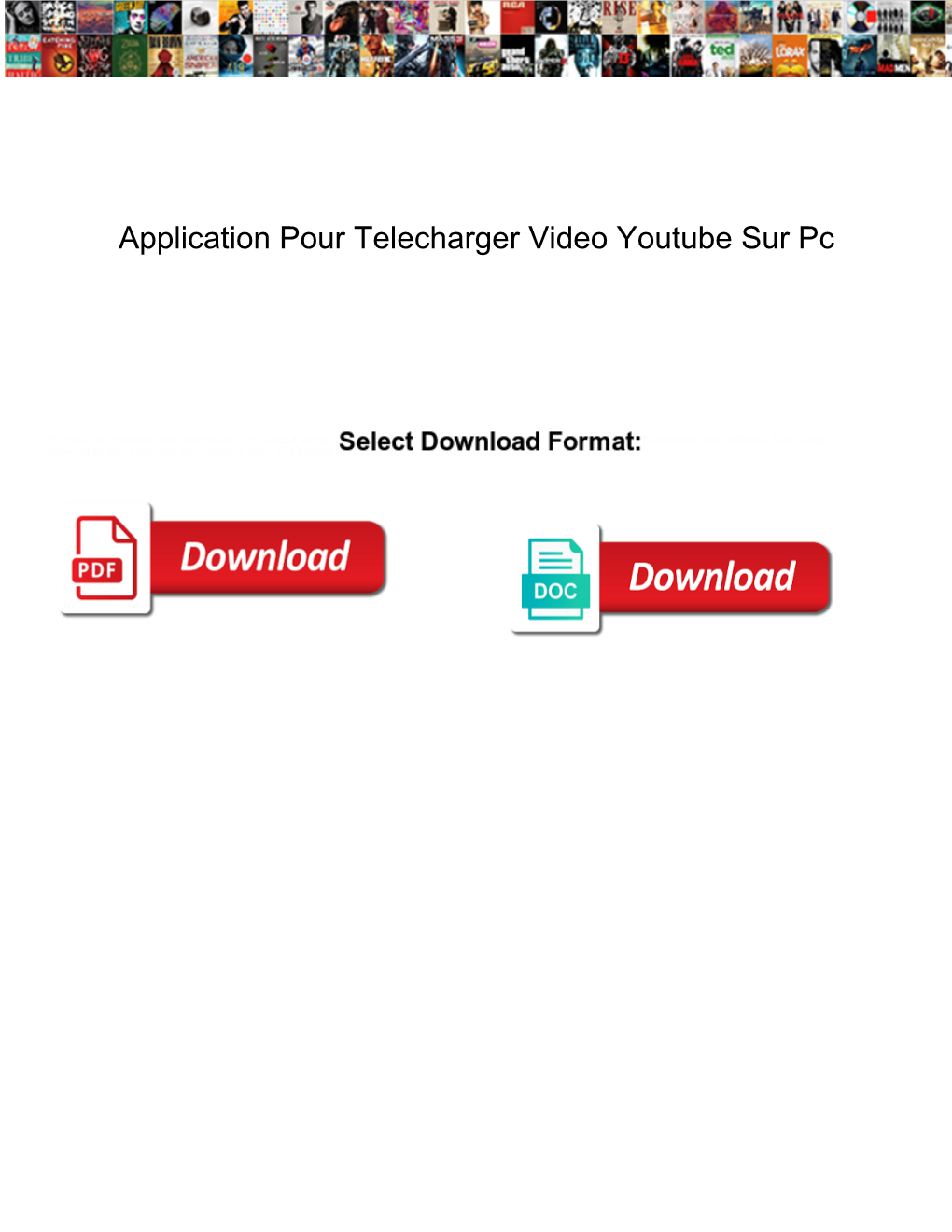 Application Pour Telecharger Video Youtube Sur Pc