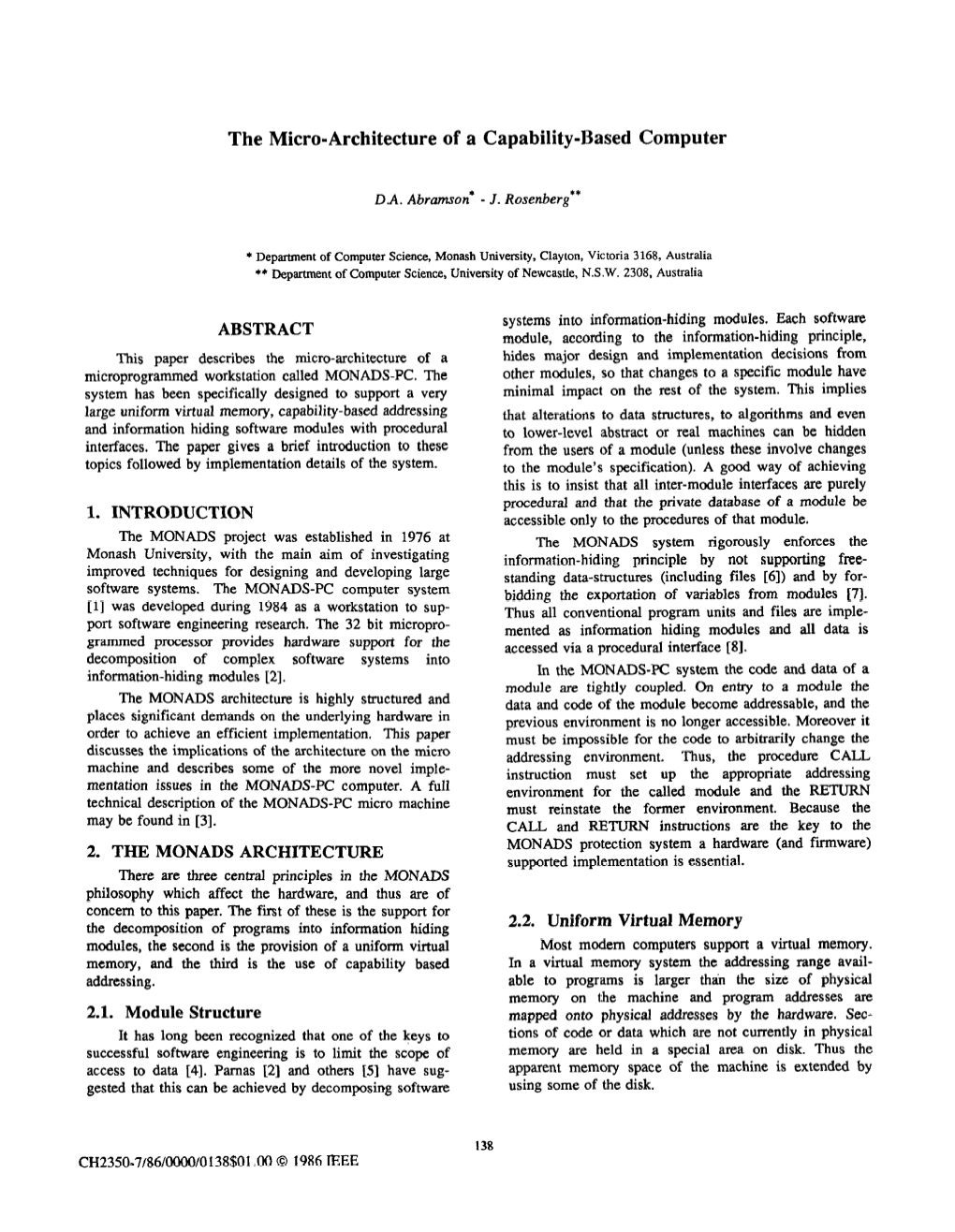 The Micro-Architecture of a Capability-Based Computer