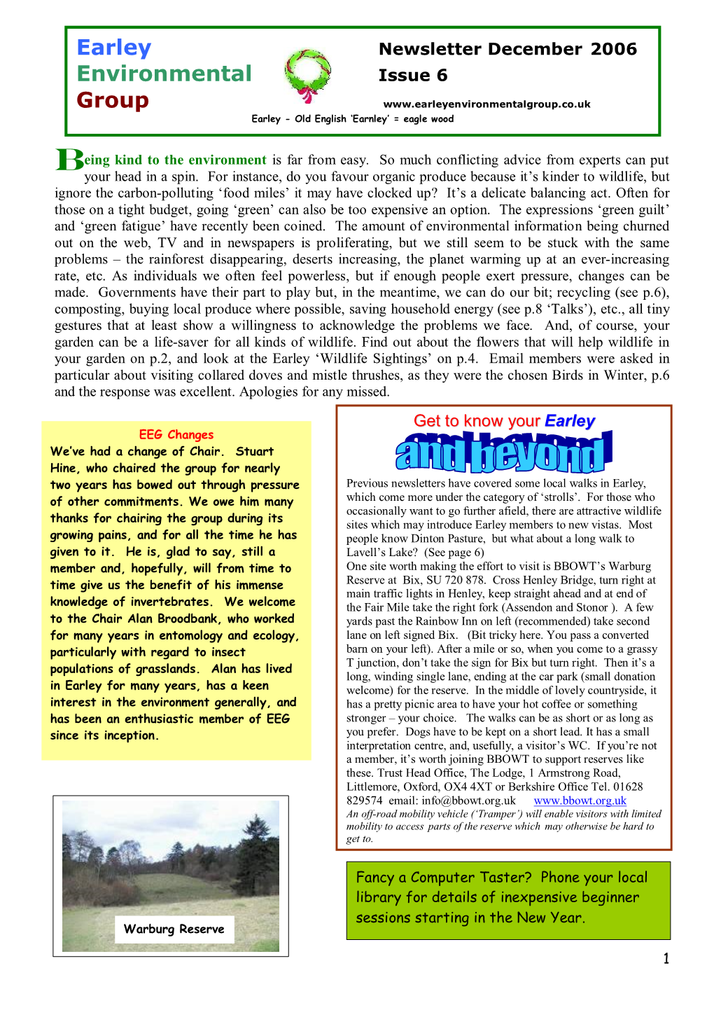 December 2006 Newsletter In