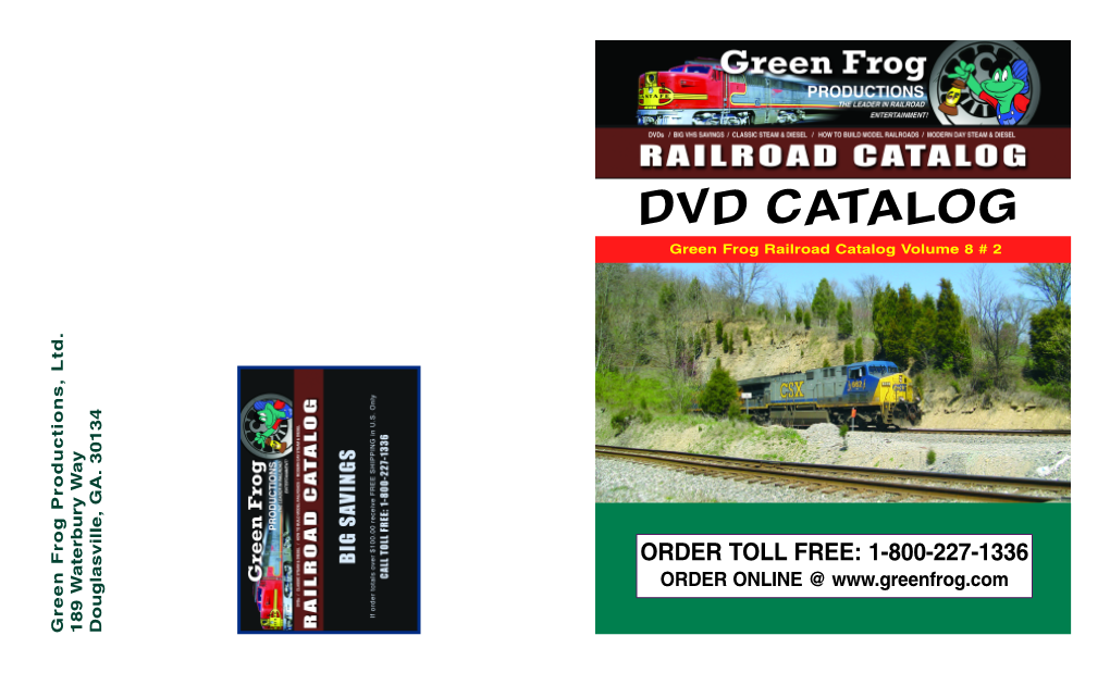 DVD CATALOG Green Frog Railroad Catalog Volume 8 # 2 Ay