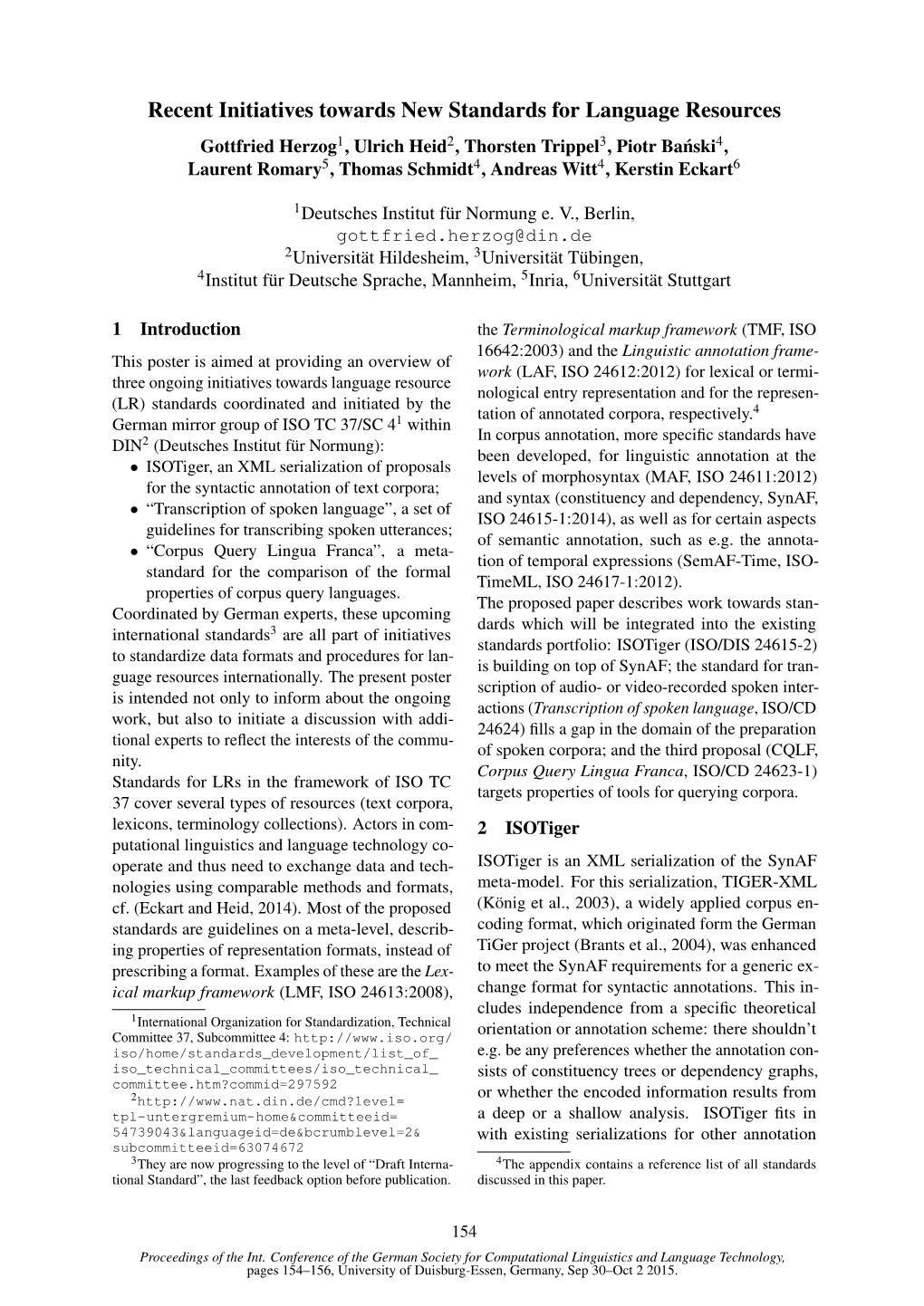 Proceedings of the International Conference of the German Society for Computational Linguistics and Language Technology