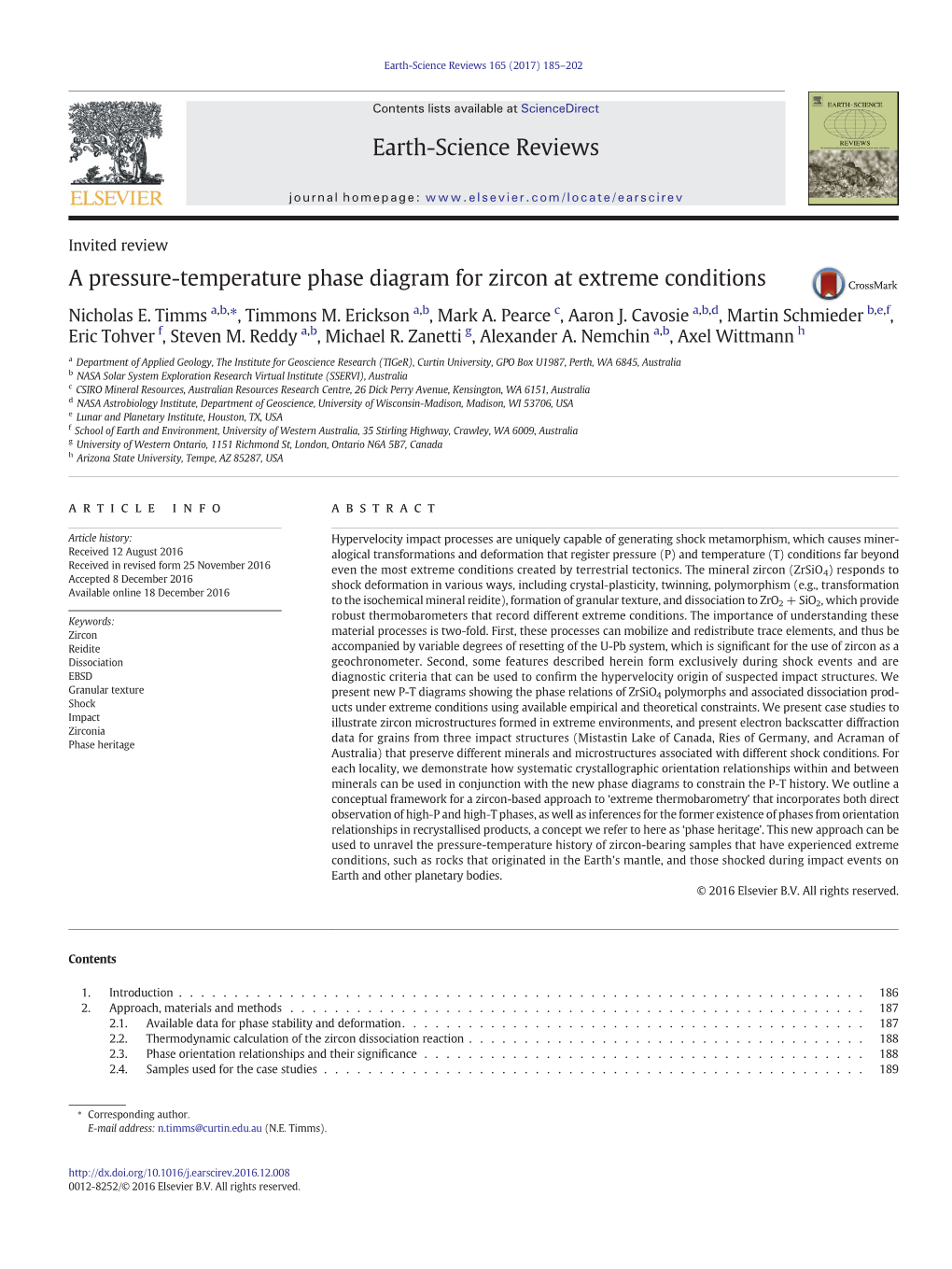 A Pressure-Temperature Phase Diagram for Zircon at Extreme Conditions