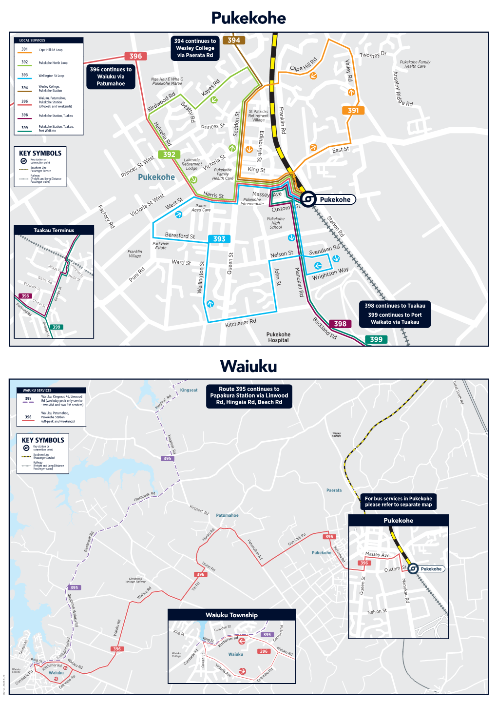 New Bus Route Map for Pukekohe and Waiuku