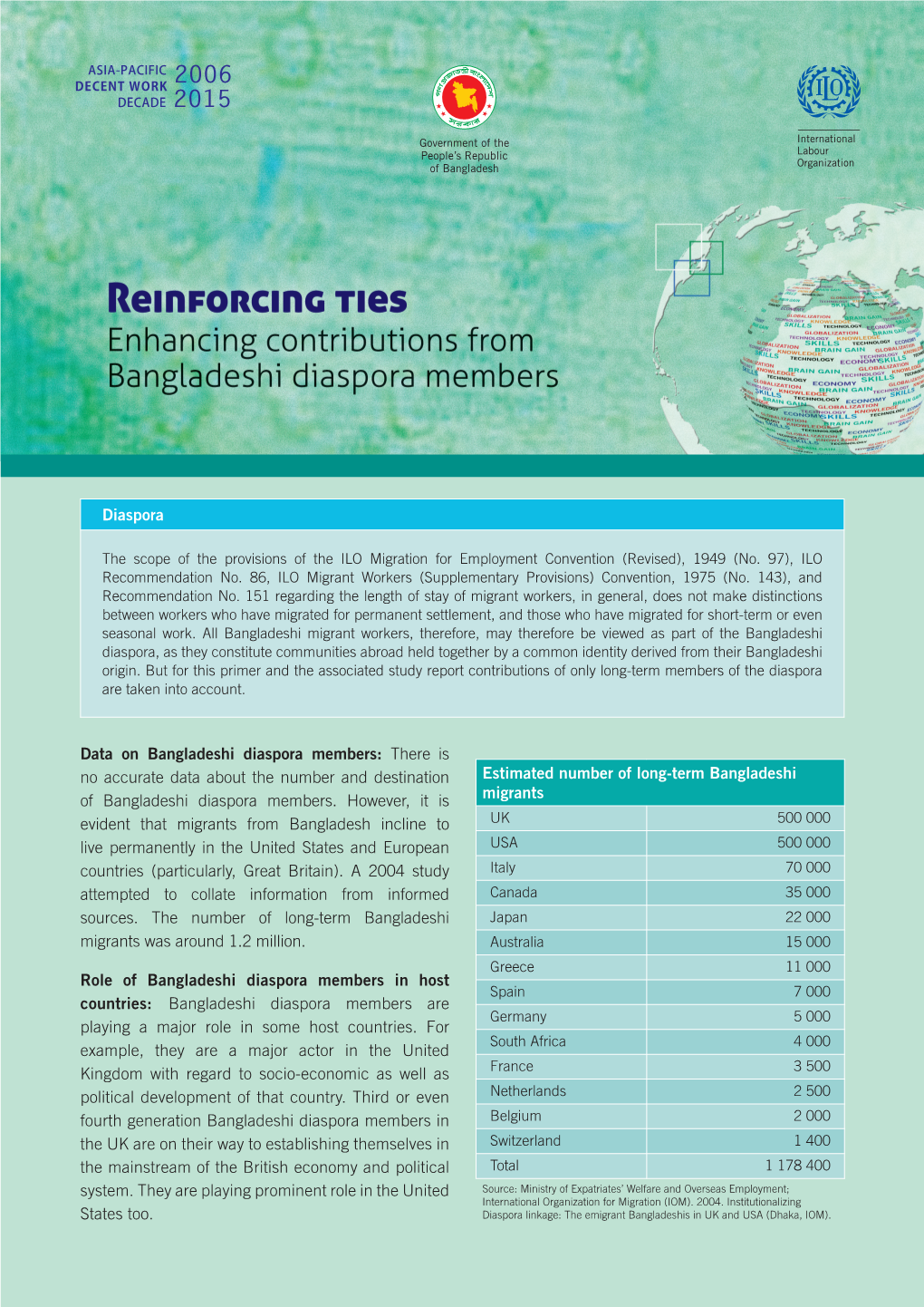 Diaspora Data on Bangladeshi Diaspora Members