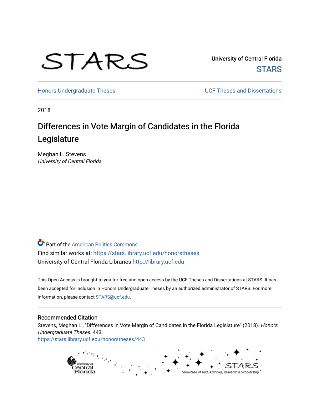 Differences in Vote Margin of Candidates in the Florida Legislature