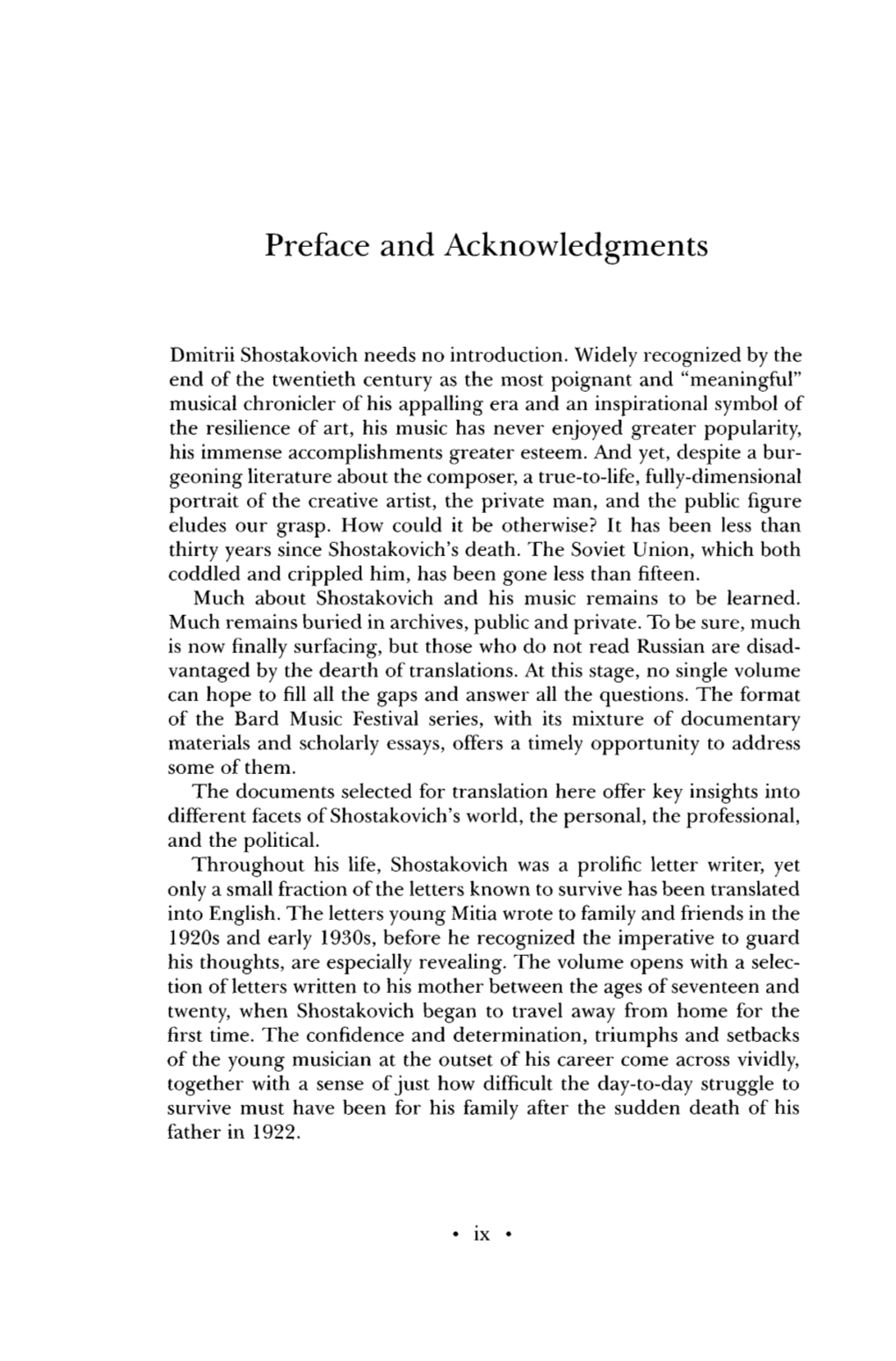 Preface and Acknowledgments