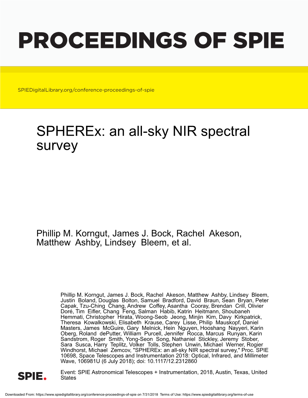 Proceedings of Spie