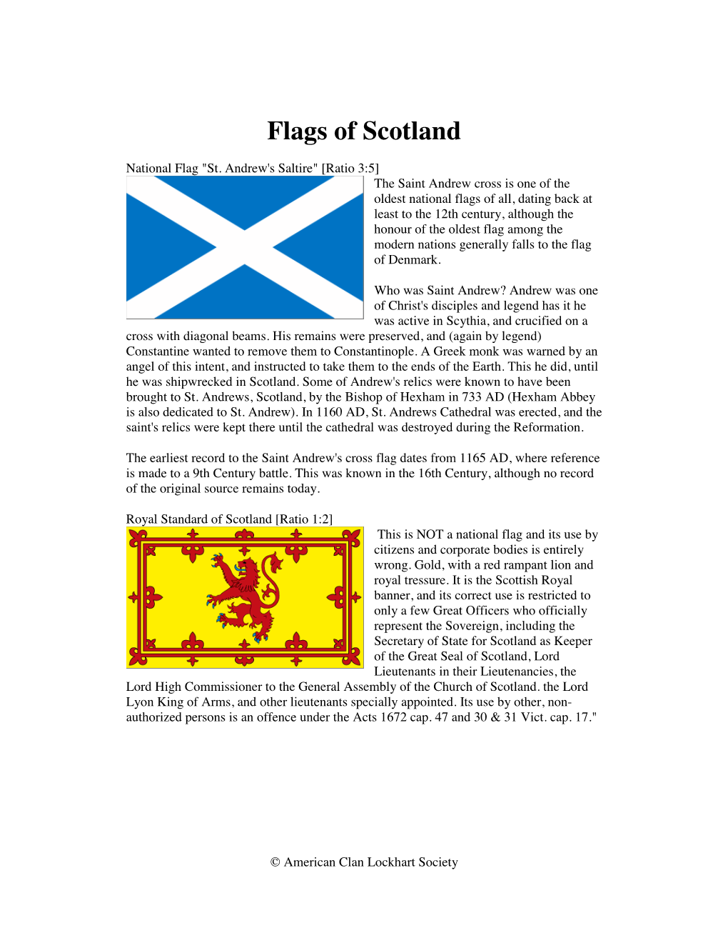 Flags of Scotland