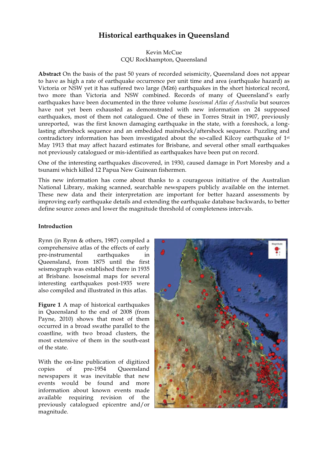 Historical Earthquake Studies