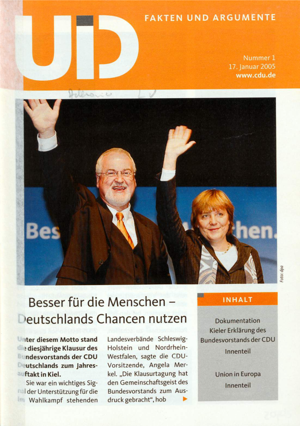 UID 2005 Nr. 1, Union in Deutschland