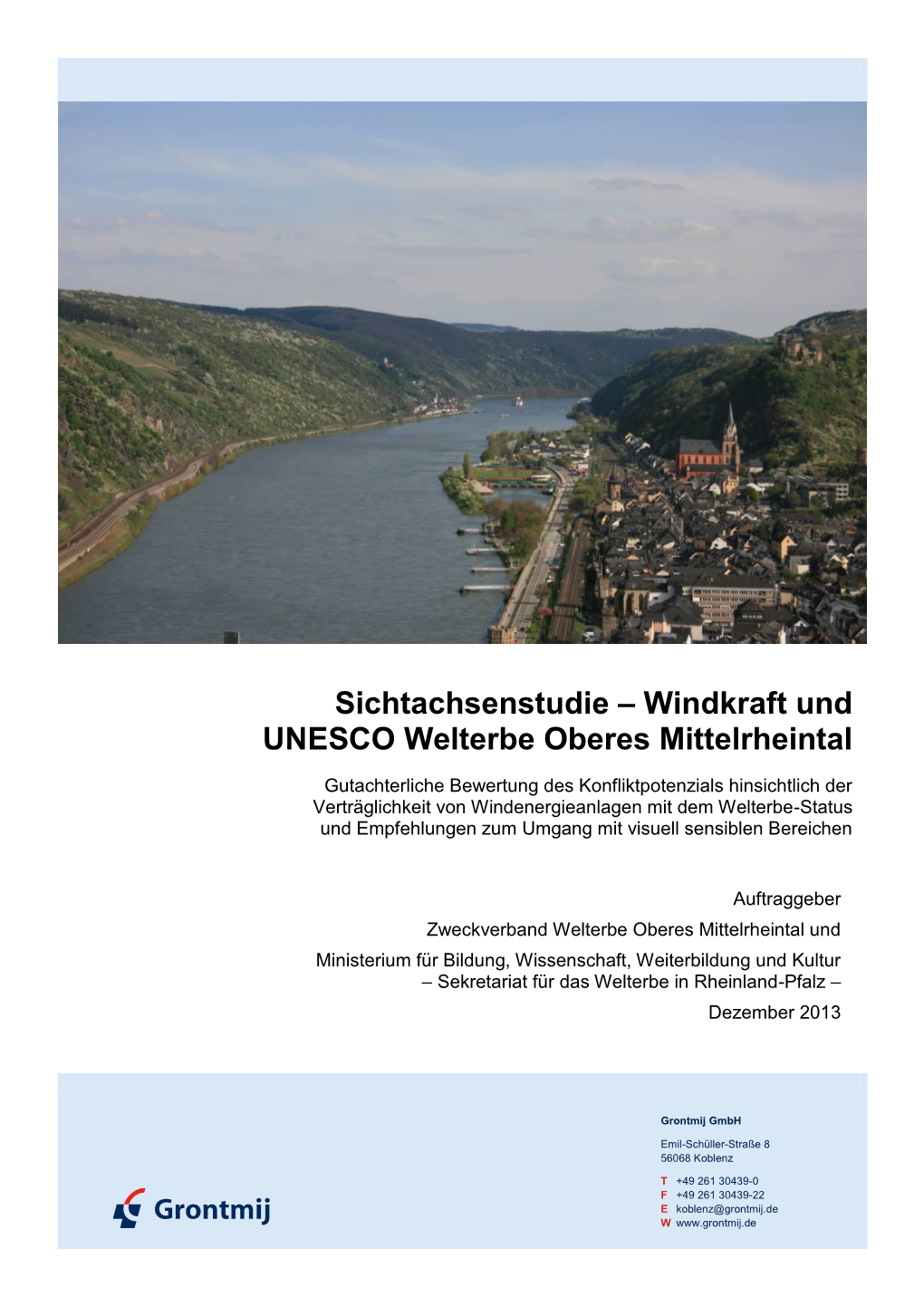 Sichtachsenstudie – Windkraft Und UNESCO Welterbe Oberes Mittelrheintal