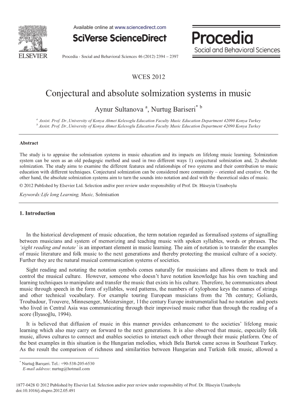 Conjectural and Absolute Solmization Systems in Music