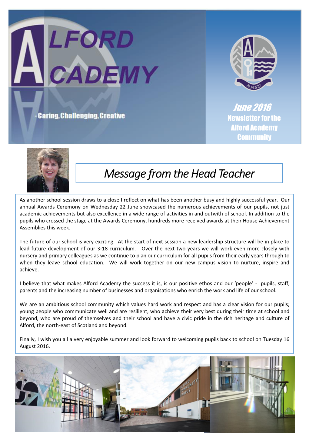 Message from the Head Teacher