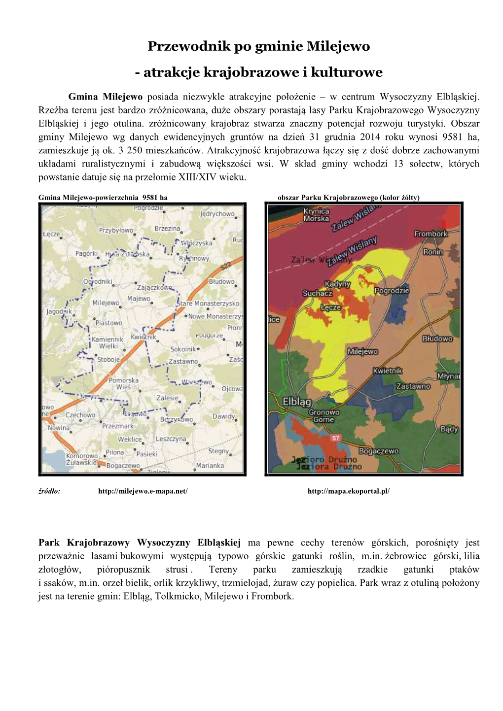Przewodnik Po Gminie Milejewo - Atrakcje Krajobrazowe I Kulturowe