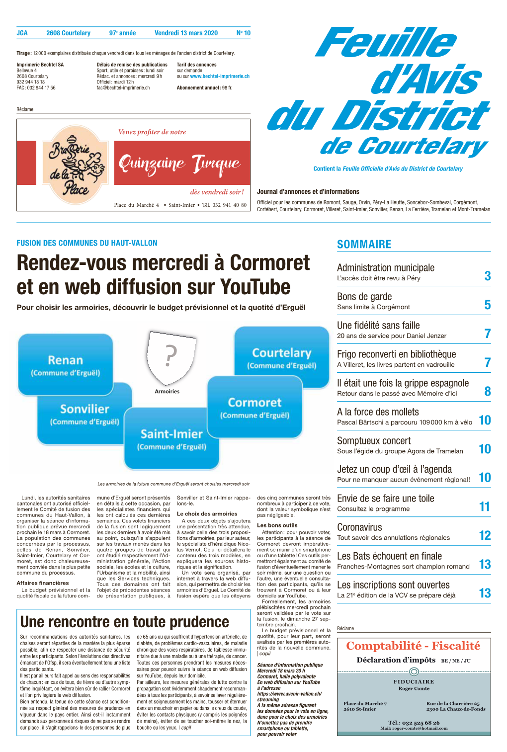 Rendez-Vous Mercredi À Cormoret Et En Web Diffusion Sur Youtube