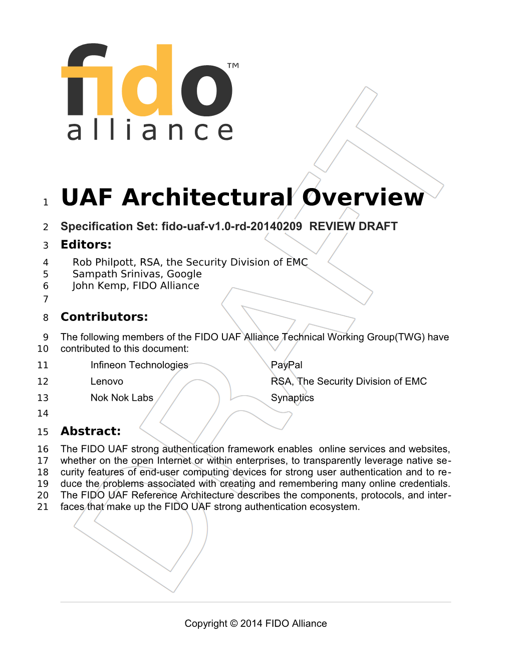 UAF Architectural Overview