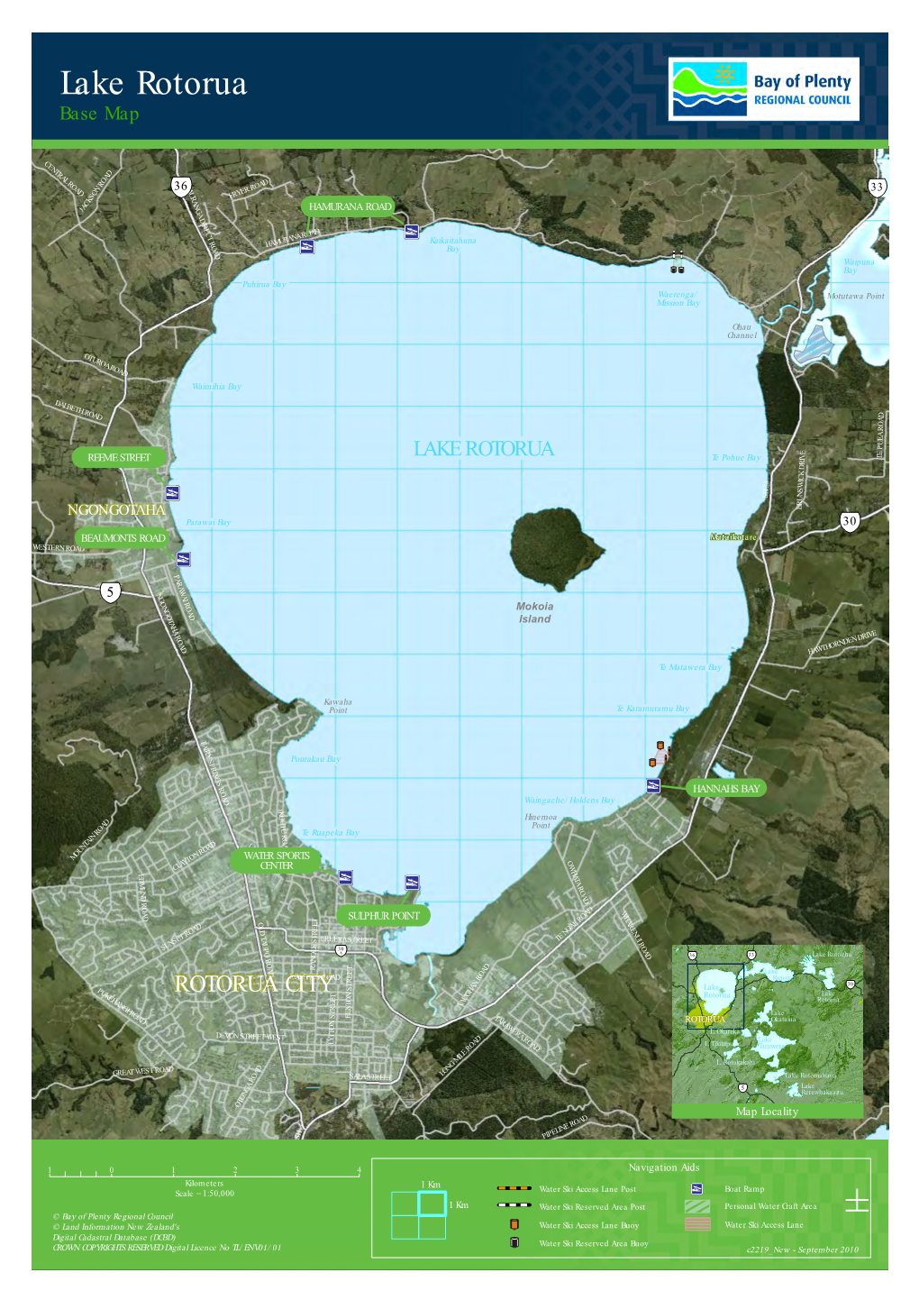 Lake Rotorua Base Map