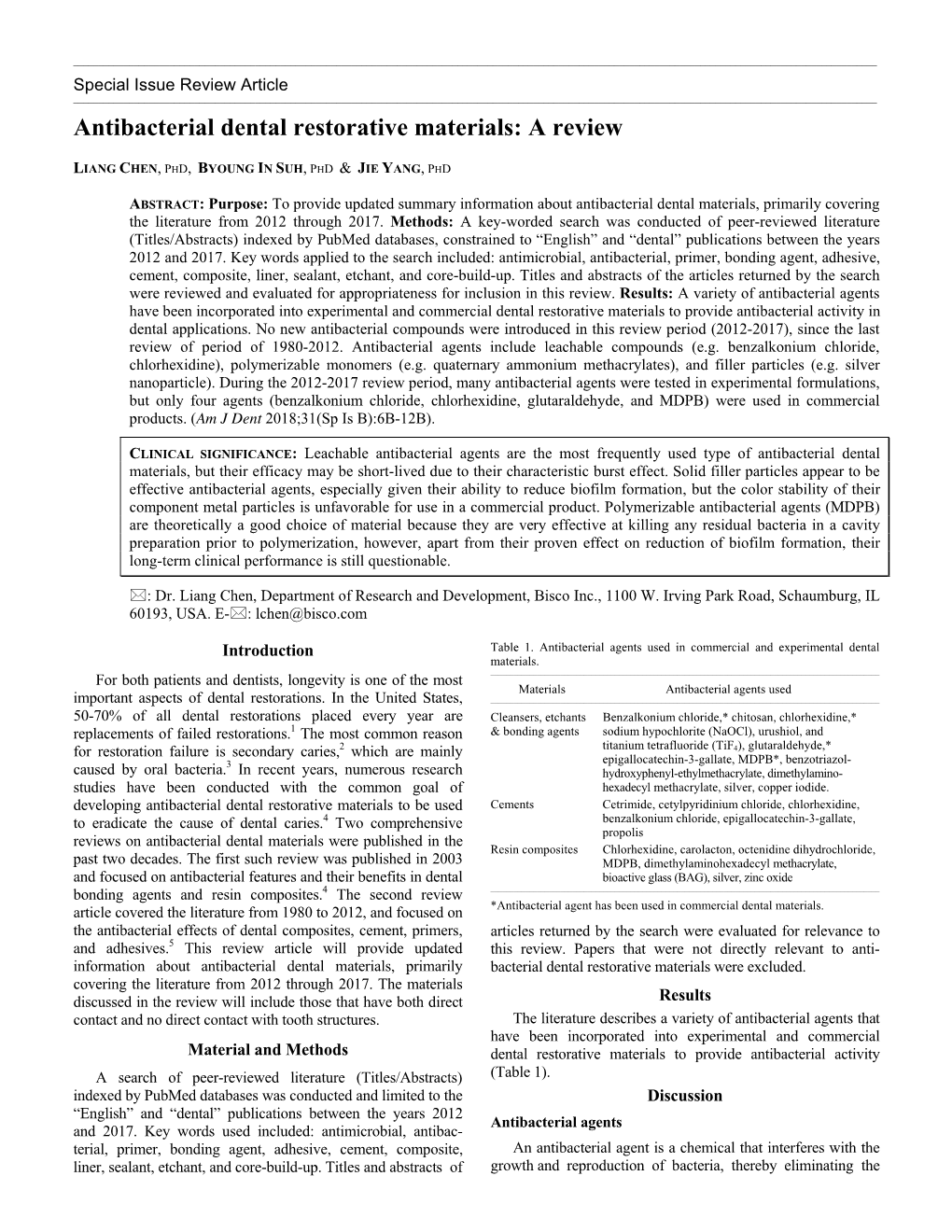 Antibacterial Dental Restorative Materials: a Review