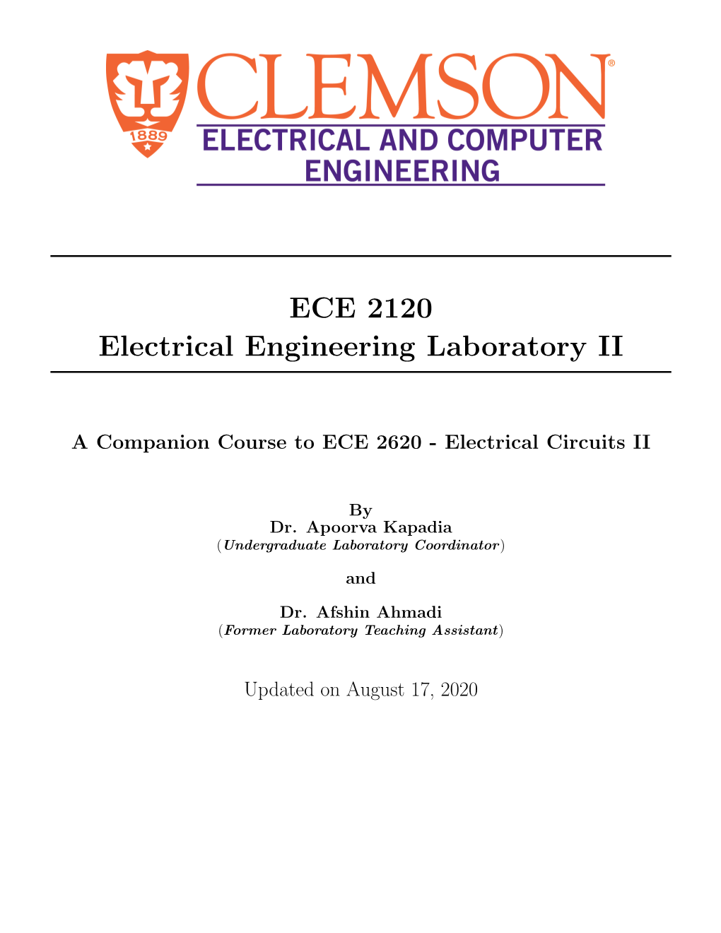 ECE 2120 Electrical Engineering Laboratory II - DocsLib