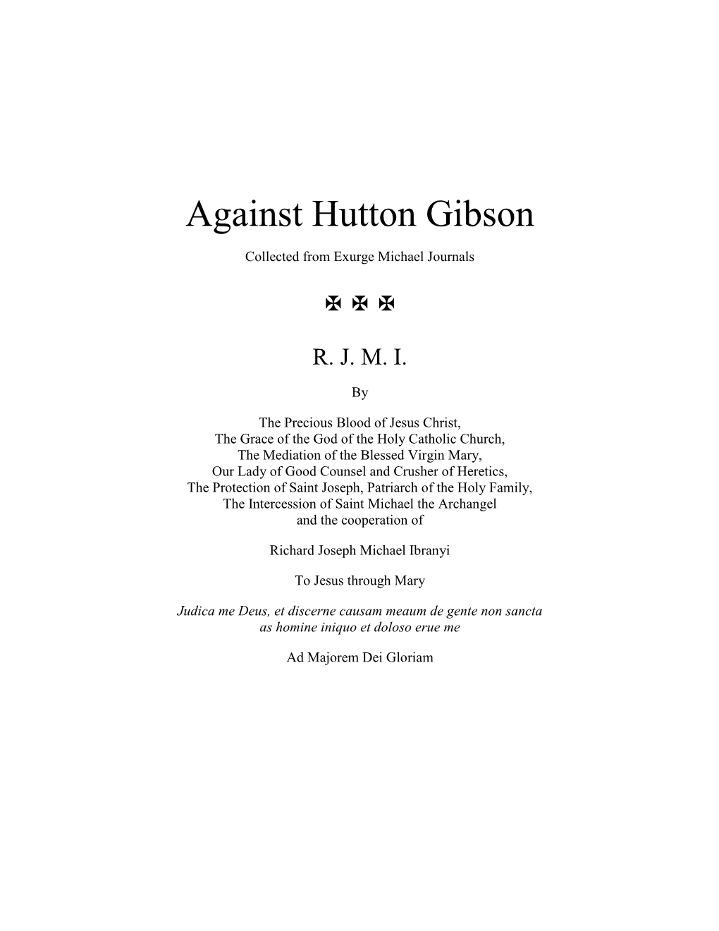 Against Hutton Gibson