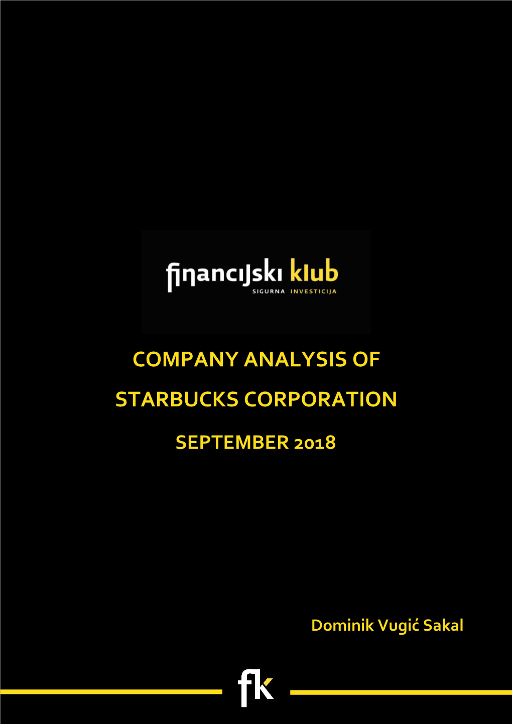 Company Analysis of Starbucks Corporation